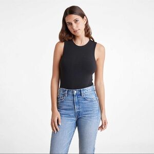 nuuds Classic crewneck tank Black Bodysuit